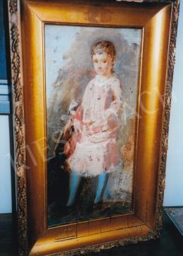 Vajda, Zsigmond - Girl in Pink Dress, oil on canvas, Signed lower right: Vajda Zs., Photo: Kieselbach Tamás